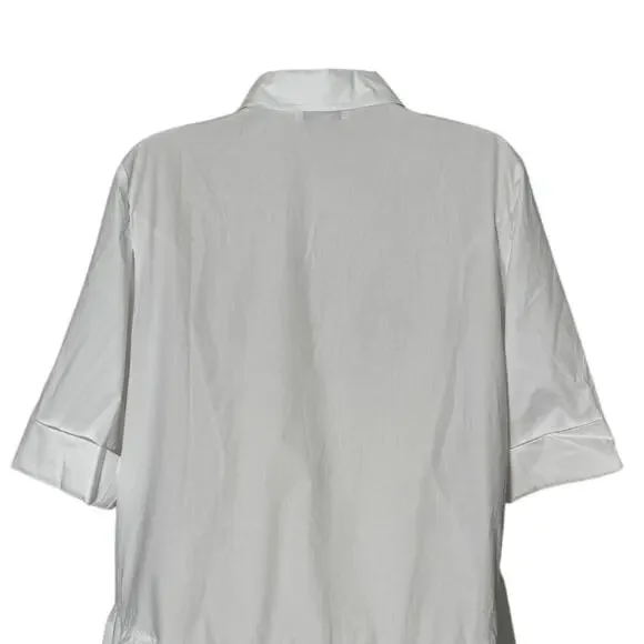 NWT Madewell Button-Front Mini Poplin Shirtdress in White Size S - Picture 13 of 15